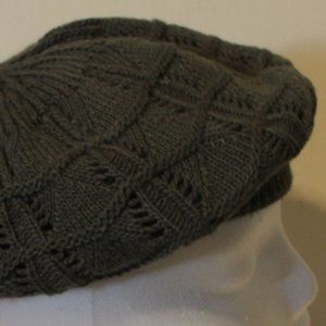 Knit Charcoal Grey Beret